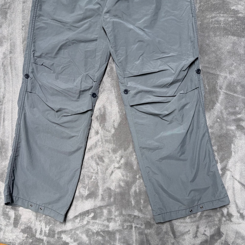 Vtg Express Track Pants Womens L Gray Roll Up Hiking Drawcord Gorp Tech Y2K 90s - Picture 6 of 13